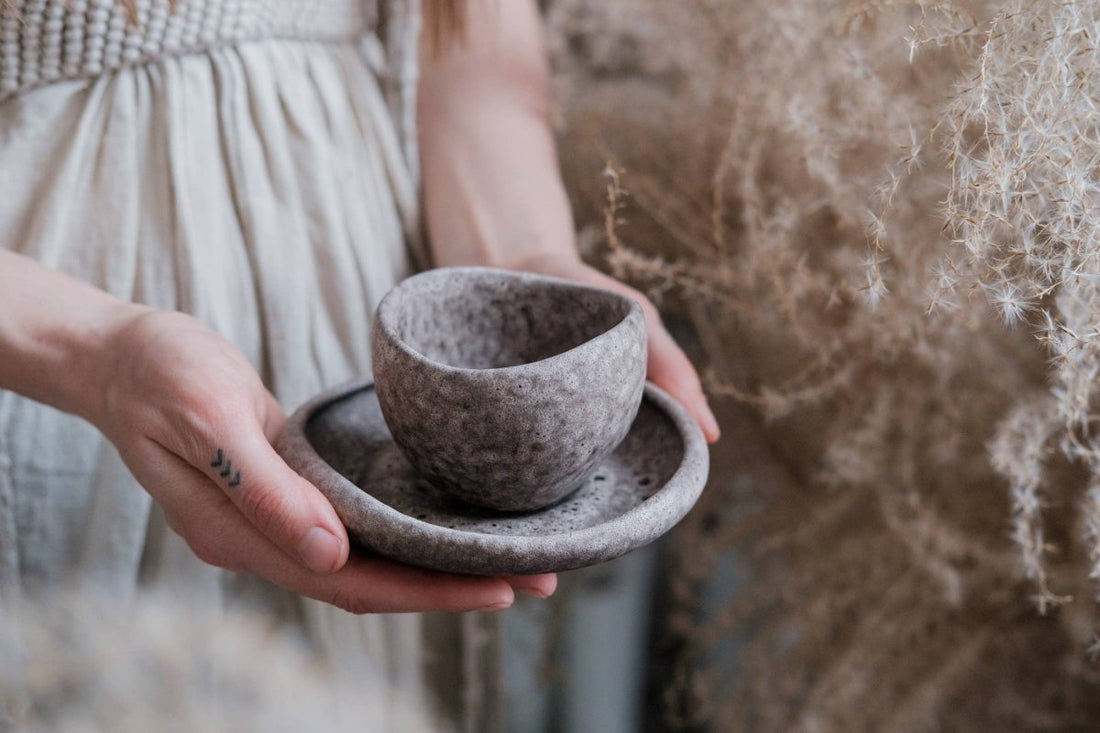 YUTORI Espressotasse "SHELL" mattes Steingut - The Baltic Shop