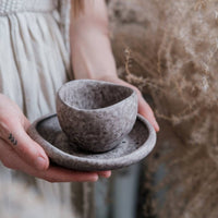 YUTORI Espressotasse "SHELL" mattes Steingut - The Baltic Shop