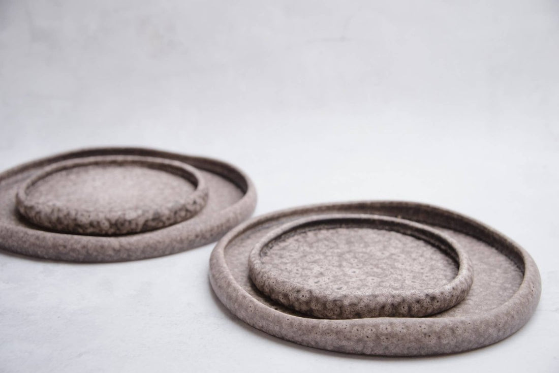YUTORI Teller DUNE - organisches Steingut - The Baltic Shop