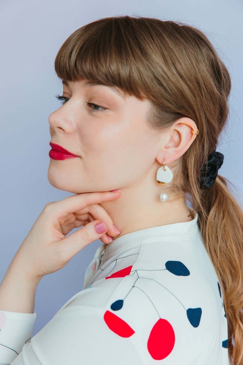 "Arp" Ohrringe aus Porzellan - The Baltic Shop