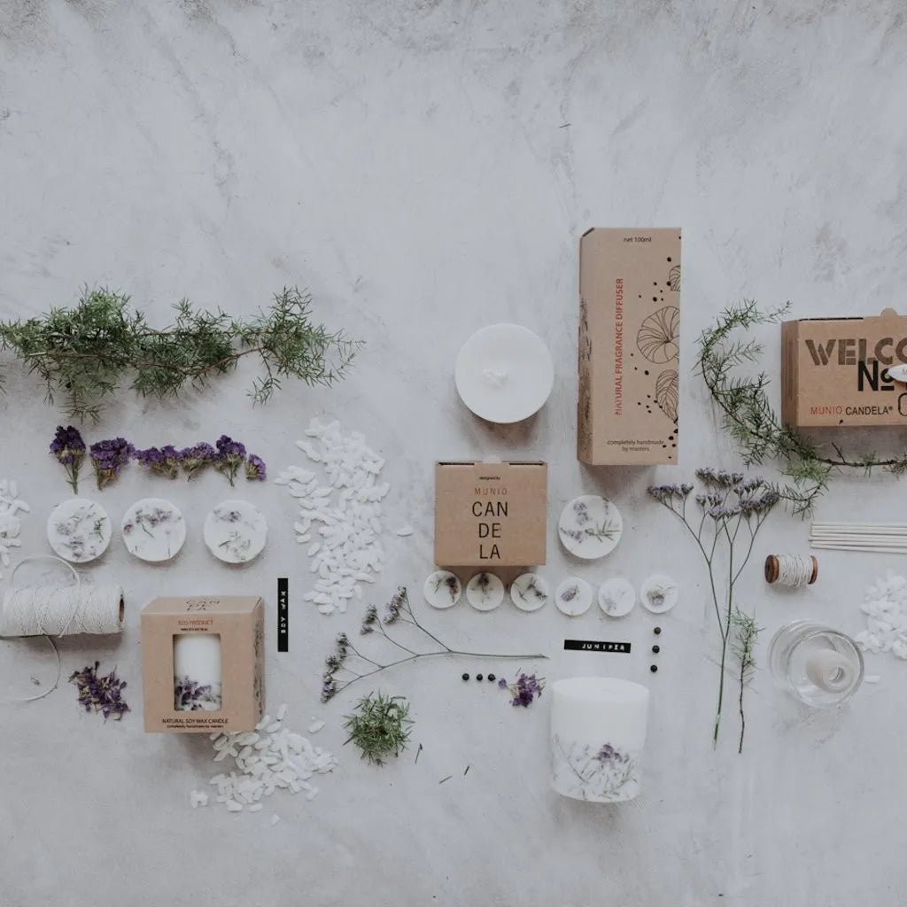 Bio Sojawachskerze mit Wacholder und Limoniumduft - The Baltic Shop