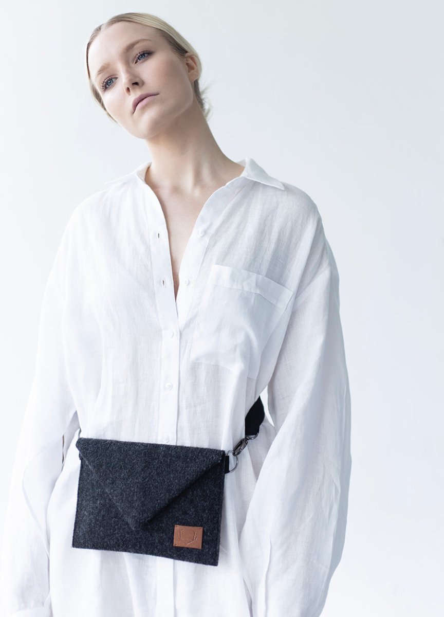 Gürteltasche aus recyceltem Filz - The Baltic Shop