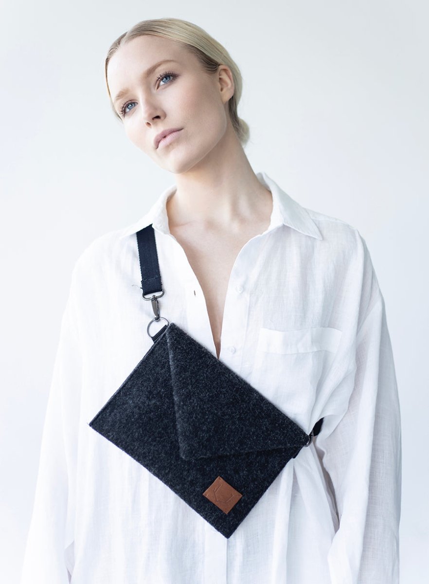 Gürteltasche aus recyceltem Filz - The Baltic Shop