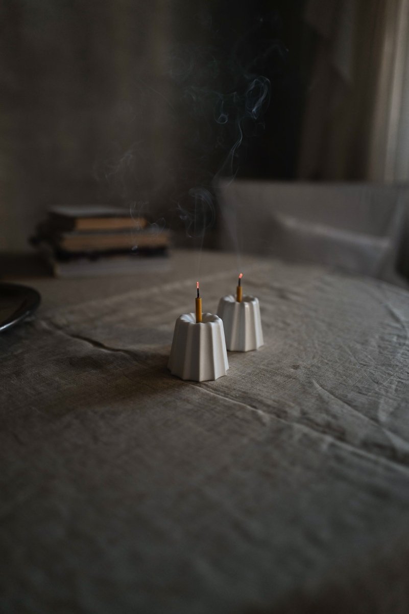 Kerzenhalter aus Porzellan, klein - The Baltic Shop