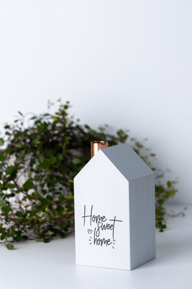 Kerzenhalter "Home Sweet Home" aus Kiefer - The Baltic Shop
