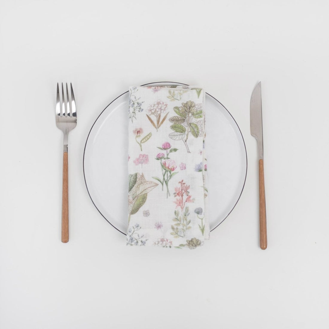 Leinen-Servietten im 2er-Set, White Botany - The Baltic Shop