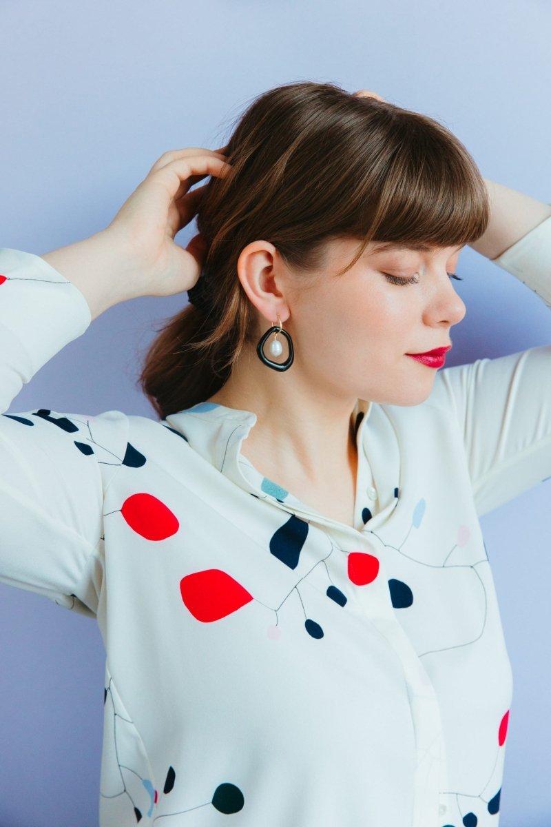 Ohrringe aus Porzellan "Arp" - The Baltic Shop