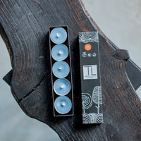 Teekerzenset aus Sojawachs mit Bernsteinduft. - The Baltic Shop