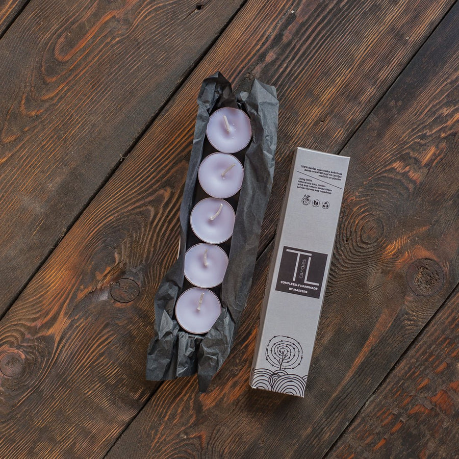 Teekerzenset aus Sojawachs mit Lavendelduft - The Baltic Shop