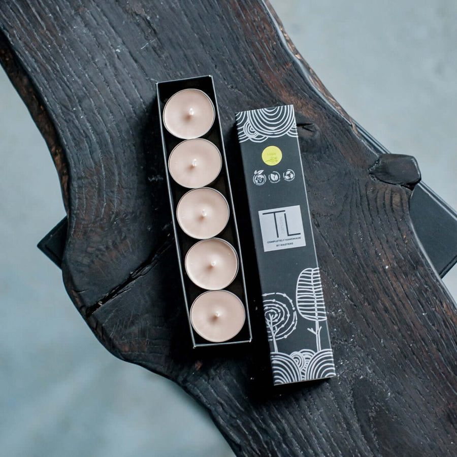 Teekerzenset aus Sojawachs mit Lindenblüten-Honigduft - The Baltic Shop