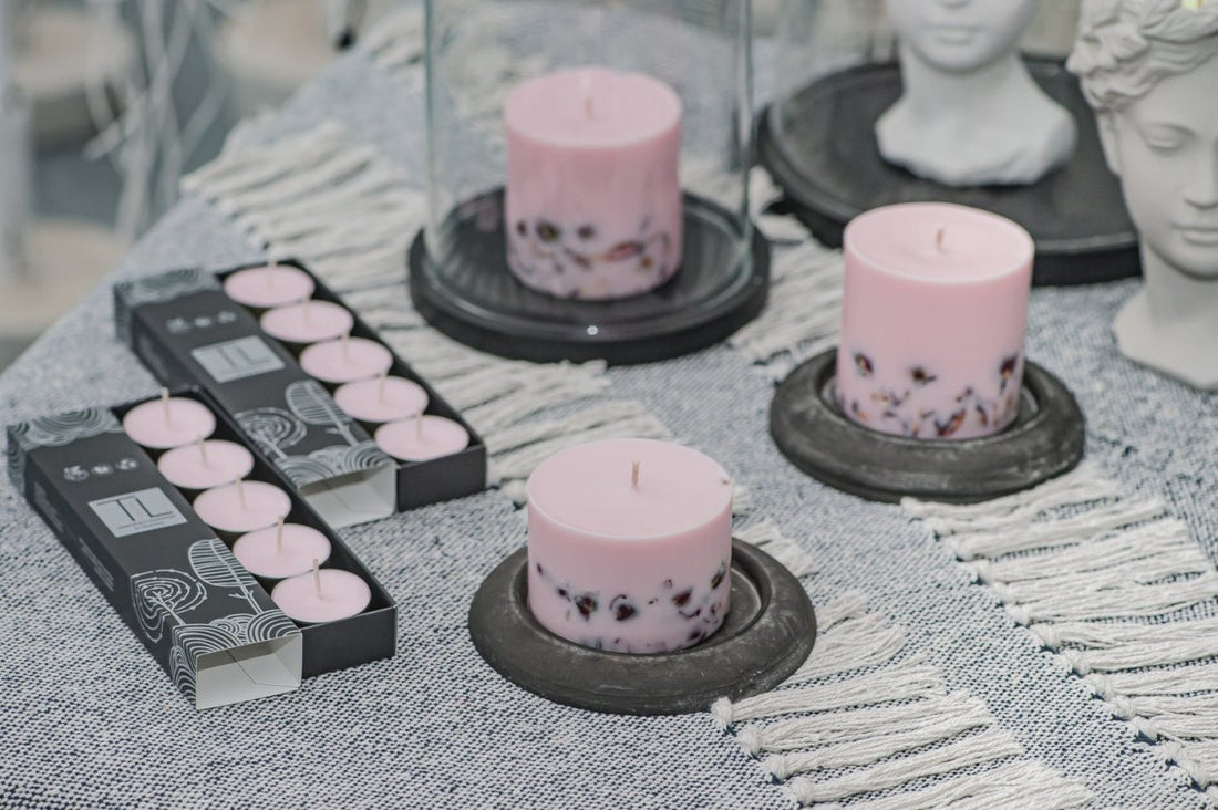 Teekerzenset aus Sojawachs mit Rosen-Honig Aroma. - The Baltic Shop