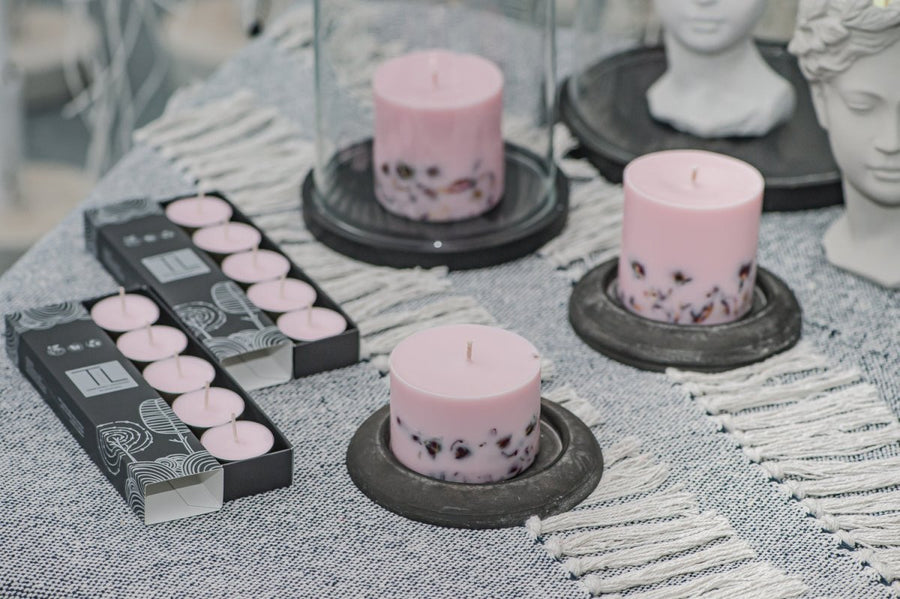 Teekerzenset aus Sojawachs mit Rosen-Honig Aroma. - The Baltic Shop