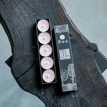 Teekerzenset aus Sojawachs mit Rosen-Honig Aroma. - The Baltic Shop