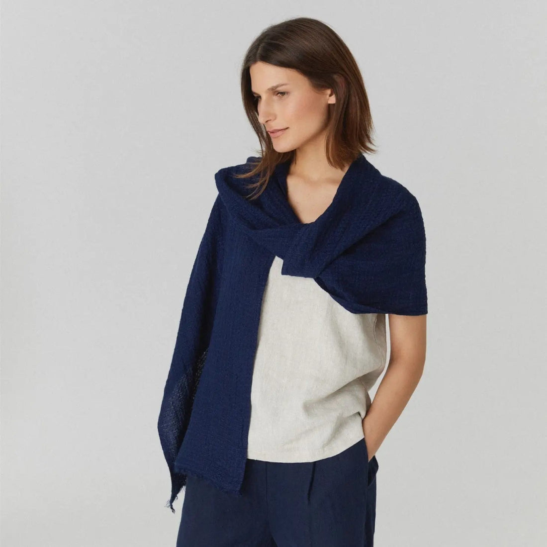 Unisex Leinenschal mit Pusteblumenmuster - The Baltic Shop