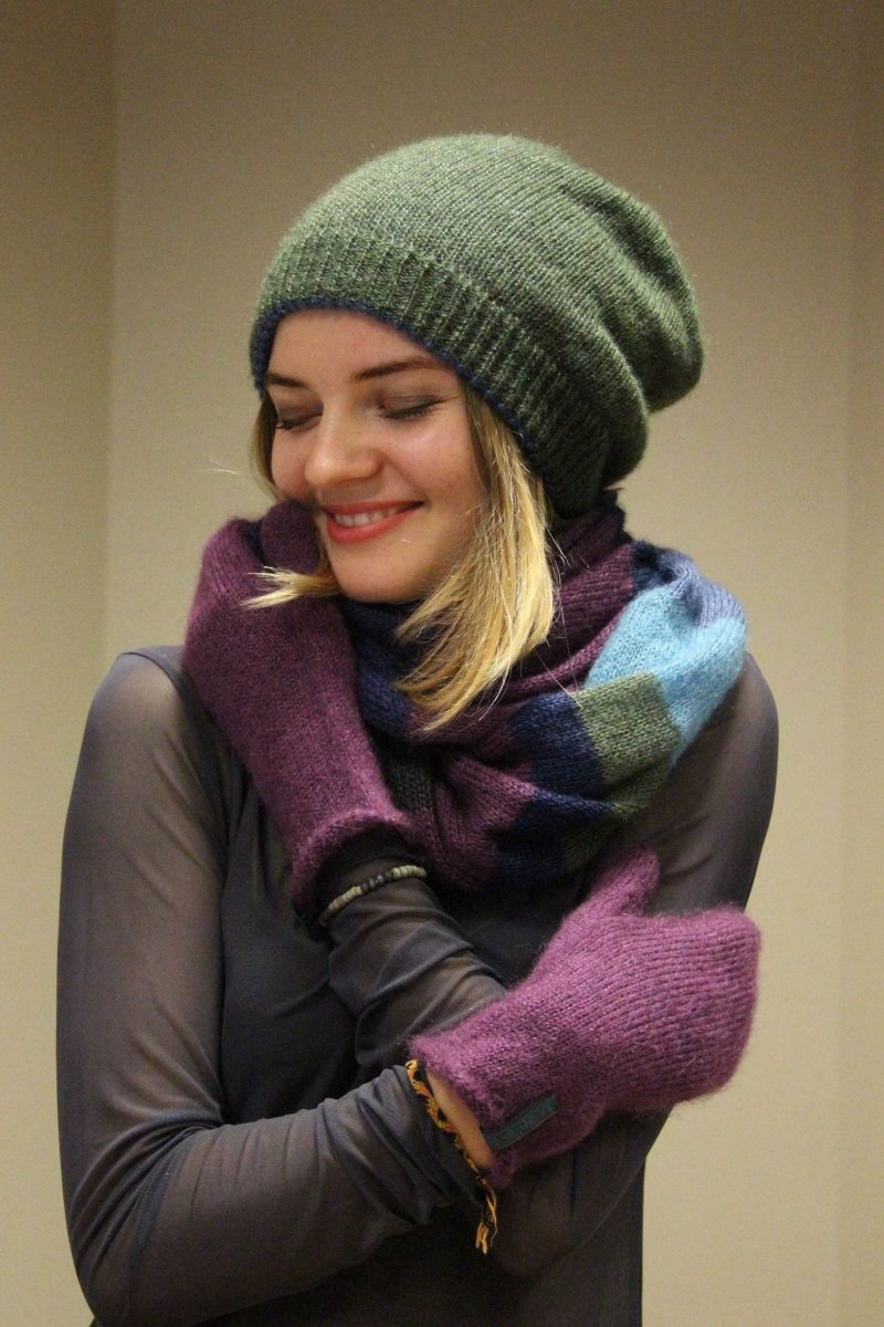 Weiche Winterhaube mit gerippten Rand - 2 Farbig - The Baltic Shop