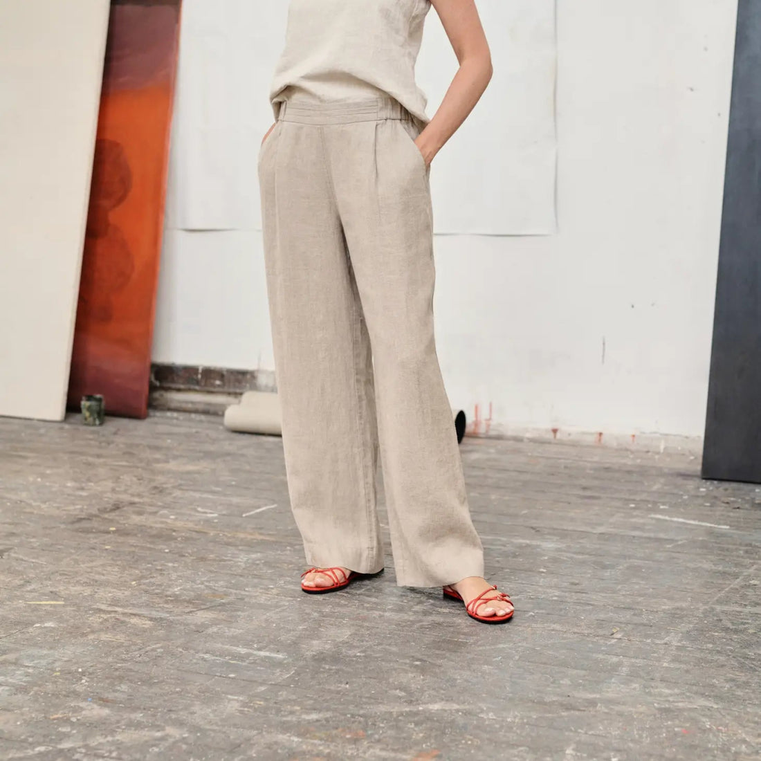 Weidenhose aus natürlichem Leinen - The Baltic Shop