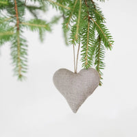 Weihnachtsbaumschmuck aus Naturleinen, 4er-Set - The Baltic Shop
