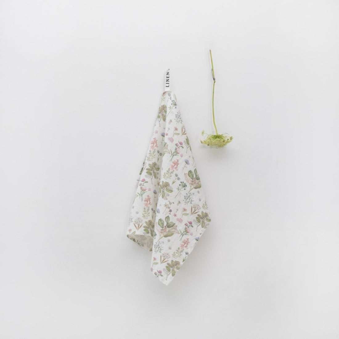 Weißes Botanik-Leinen-Küchentuch - The Baltic Shop